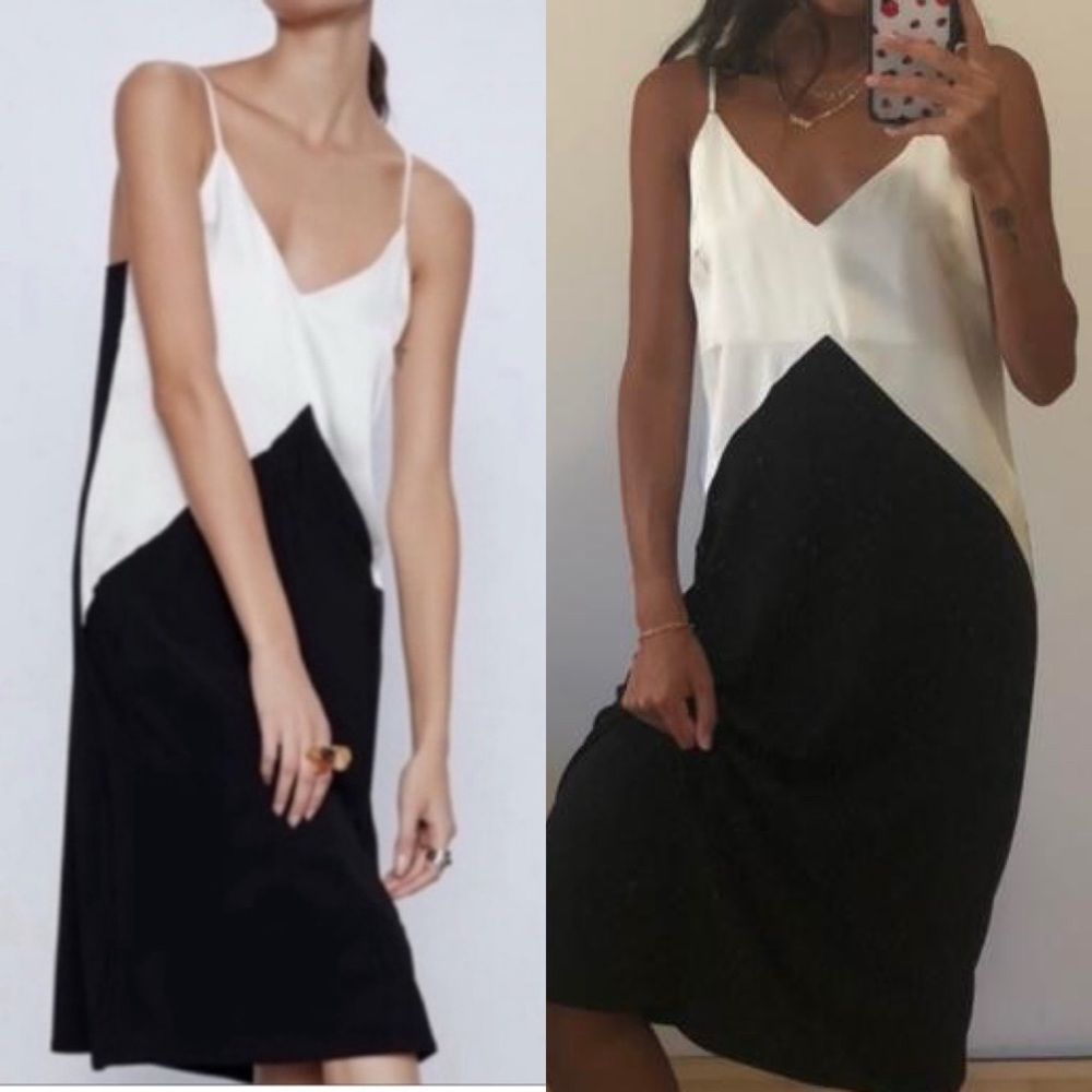 🆕 Zara Color-block Midi Dress